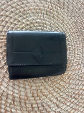 Vintage Princess Gardner black cowhide, leather wallet with change pouch